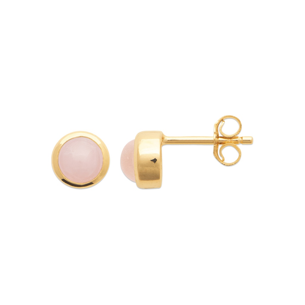 PENDIENTES CUARZO ROSA GOLDEN