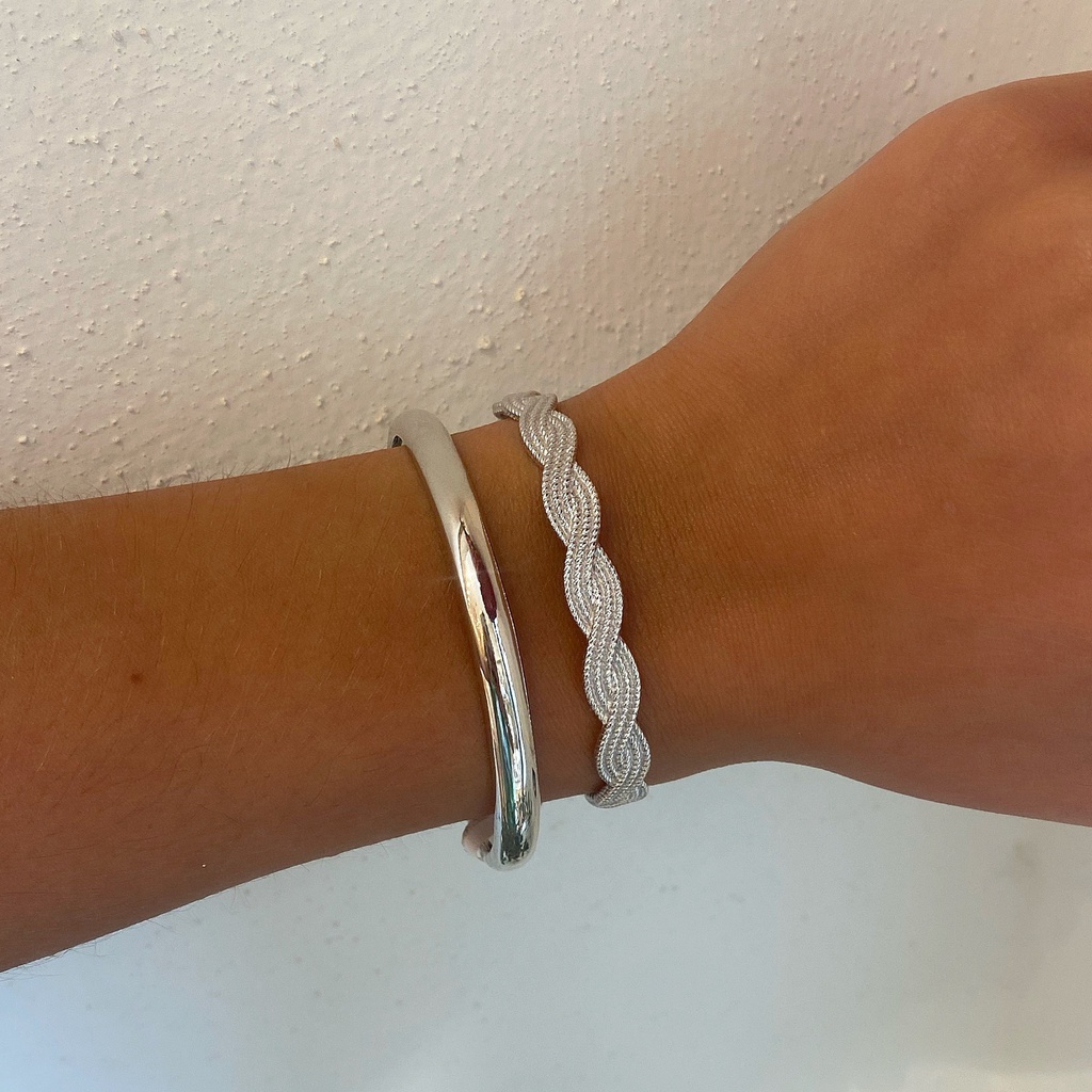 BRAZALETE TRENZA SILVER