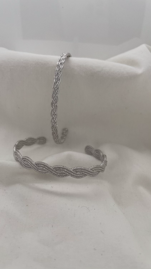 BRAZALETE TRENZA SILVER