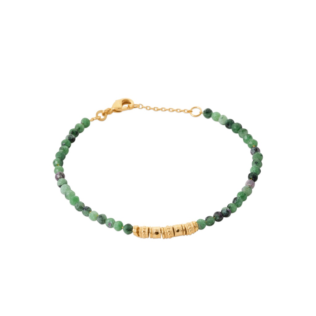 PULSERA ZOISITE GOLDEN