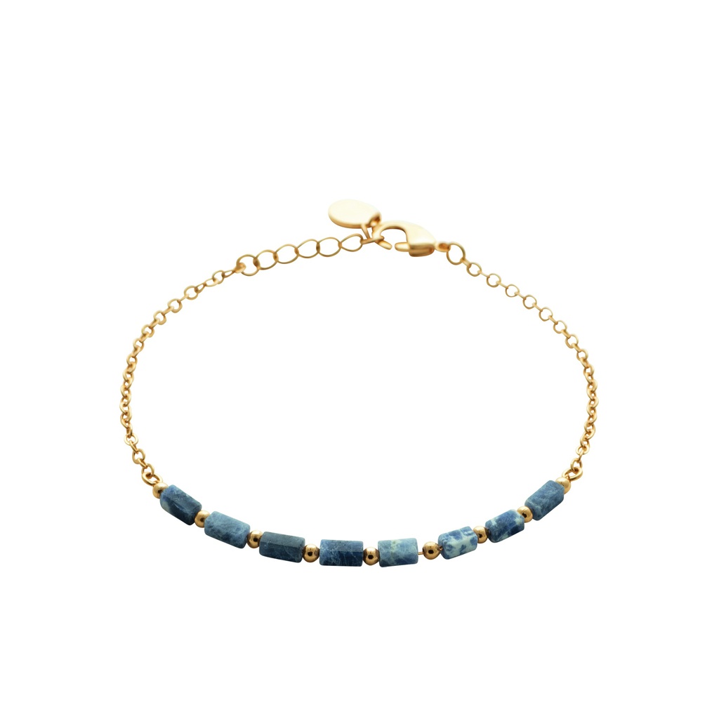 PULSERA SODALITE  GOLDEN