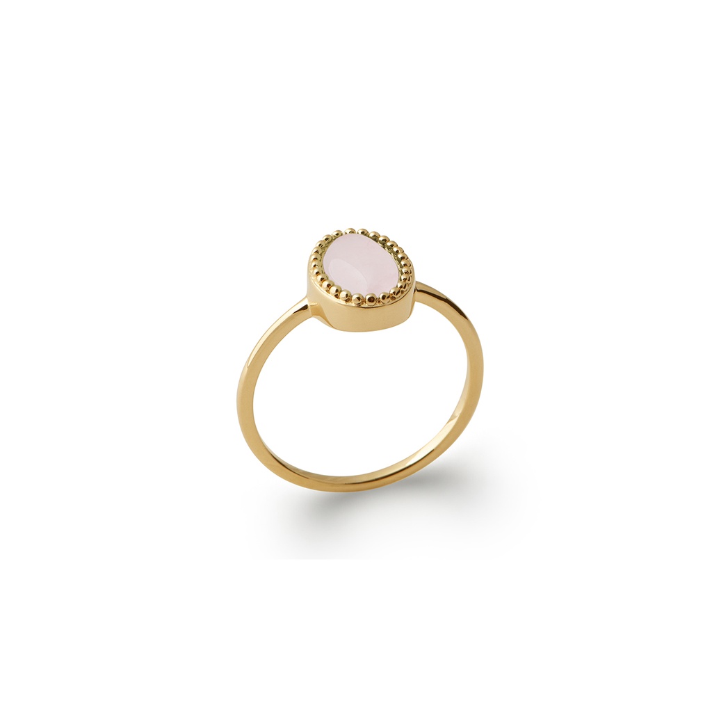 ANILLO  CRIS CUARZO ROSA GOLDEN