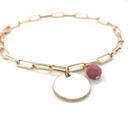 [10097A] PULSERA MIA PERSO GOLDEN (RODONITA)