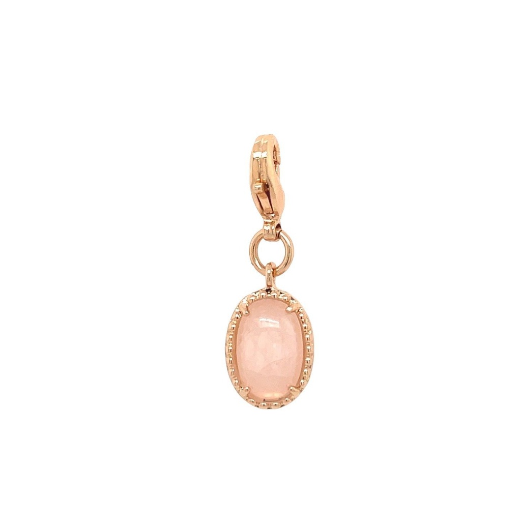 Charm Cris cuarzo rosa golden