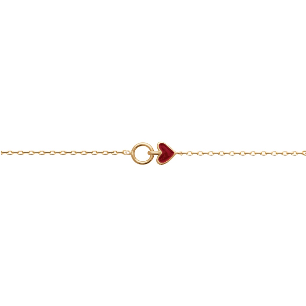 PULSERA COEUR ROUGE GOLDEN