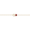 [910492190518ch] PULSERA COEUR ROUGE GOLDEN