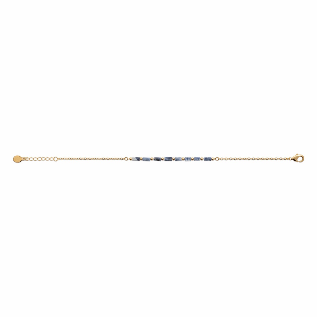 PULSERA SODALITE  GOLDEN