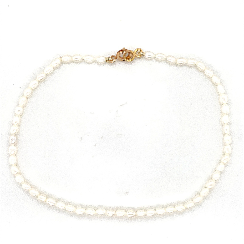 TOBILLERA PEARLS GOLDEN