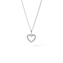 [2361HA0970PL.44] COLLAR COEUR BALLS SILVER