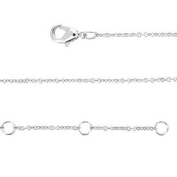 [920781ca2041pl] CADENA BASIC  40+2+2 cm SILVER