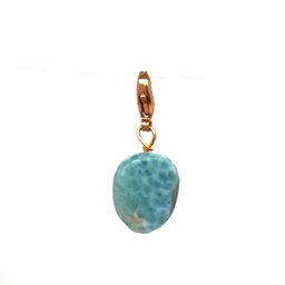 [10005A] CHARM LARIMAR NUGGET GOLDEN