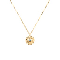 [132778360ch.44] Collar ojo cir. azul golden