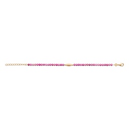 [1397399945ch] Pulsera Dune rodonita golden