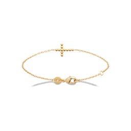 [1492211918CH] PULSERA CRUZ BOLITAS GOLDEN